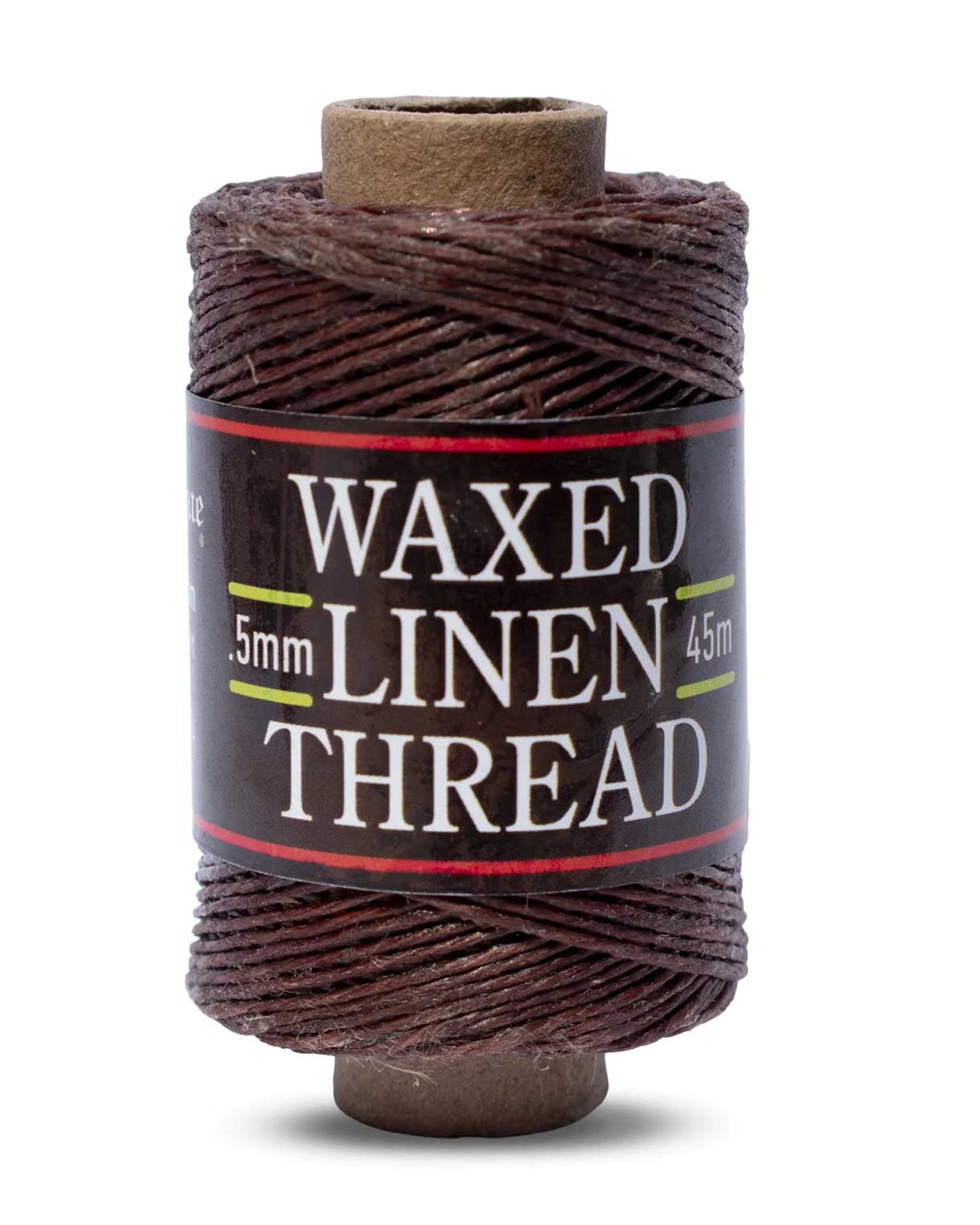 0.5 mm (1/64") Brown Natural 3 Ply Linen Thread/Cord w/Beeswax Coating 45 m (147.5 ft)