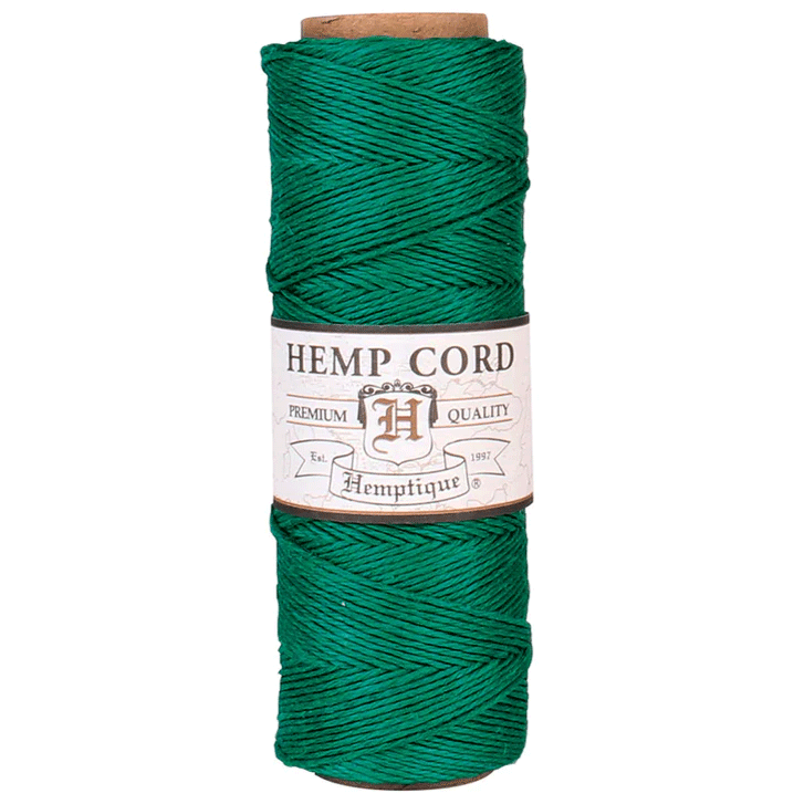 0.5 mm (1/64") Green Hemp Twine/Cord Spool 62.5 m (205 ft) Hemptique
