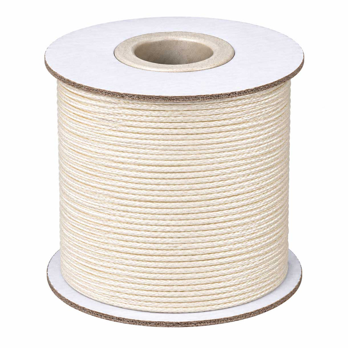 0.5 mm Creamy White Round Waxed Polyester Cord/Thread 169.5 yd (155 m) 280-