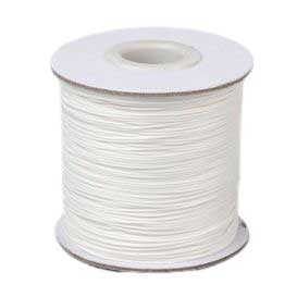 0.5 mm Creamy White Round Waxed Polyester Cord/Thread 169.5 yd (155 m) 280-