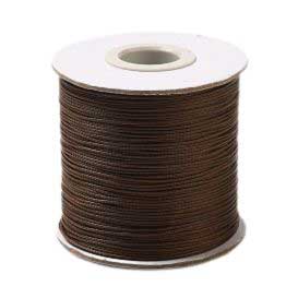 0.5 mm Dark Saddle Brown Round Waxed Polyester Cord/Thread 169.5 yd (155 m) 280-