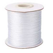 0.5 mm White Round Waxed Polyester Cord/Thread 169.5 yd (155 m) 280-