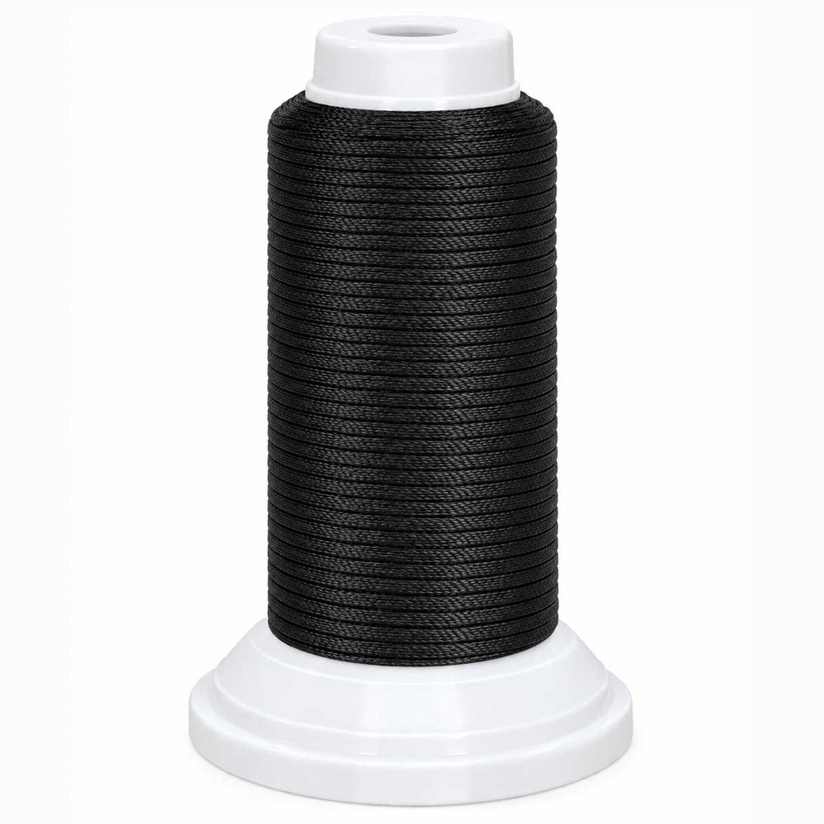 0.8 mm Black Flat Waxed Polyester Cord/Thread 54.5 yd (50 m) 280-
