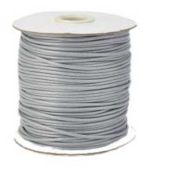 0.8 mm Light Gray Round Waxed Polyester Cord/Thread 174 yd (160 m) 280-