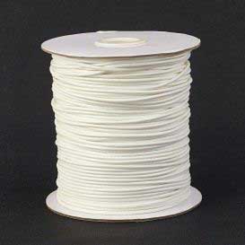 0.8 mm White Round Waxed Polyester Cord/Thread 174 yd (160 m) 280-