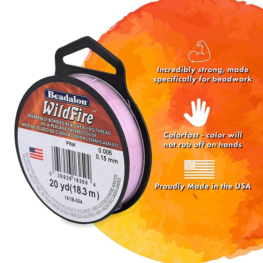 0.15 mm (.006") Frost Wildfire 10 lb Thread 45 m (50 yd) USA Made Beadalon