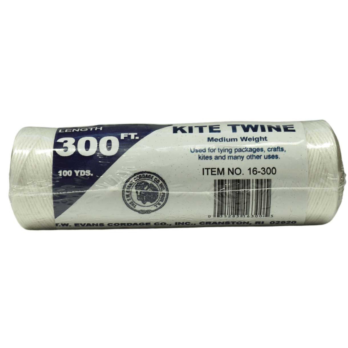 0.75 mm (1/32") White Kite Twine 91.5 m (300 ft) T.W. Evans Cordage Co. Inc.