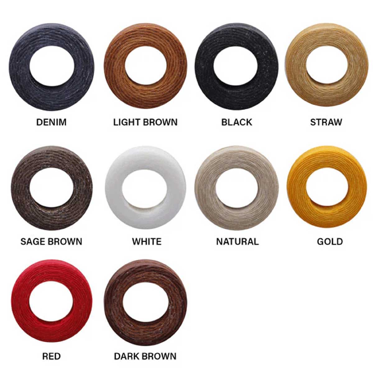 0.8 mm (15/64") Straw Flat Waxed Braided Thread 45.7 m (150 ft) Hemptique