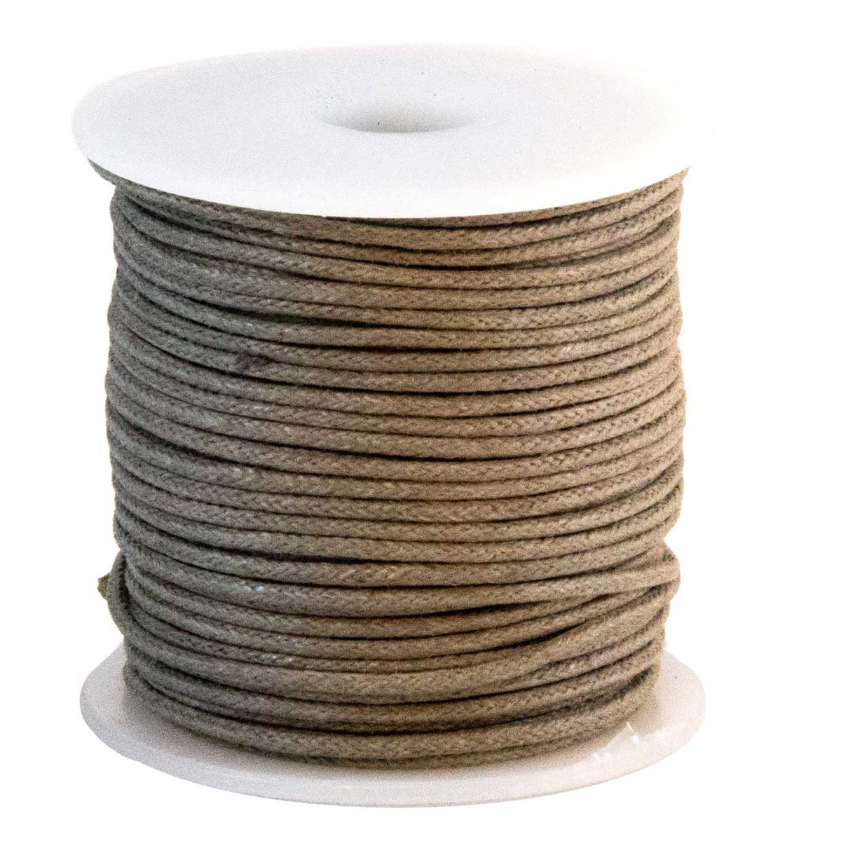 1 mm (3/64") Gray Round Waxed Cotton Thread Spool 22.75 m (75 ft) Hemptique