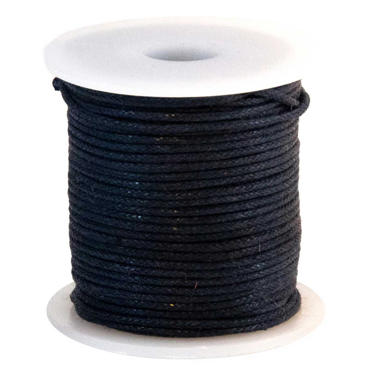 1 mm (3/64") Navy Round Waxed Cotton Thread Spool 22.75 m (75 ft) Hemptique