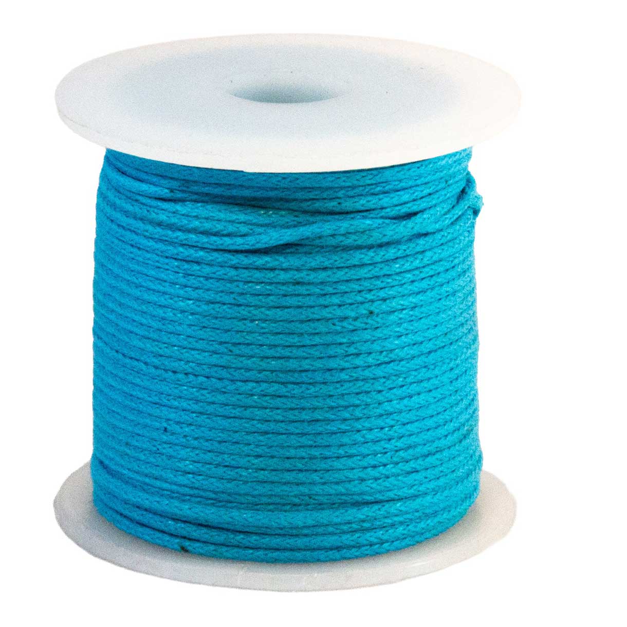 1 mm (3/64") Turquoise Round Waxed Cotton Thread Spool 22.75 m (75 ft) Hemptique