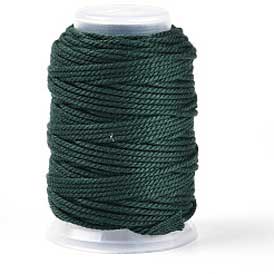 1.5 mm (1/16") Dark Green Cotton Macrame Cord 22 m (24 yd) 280-