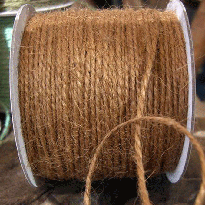 1.5 mm (1/16") Light Brown Jute Twine/Cord/Rope 168-1092
