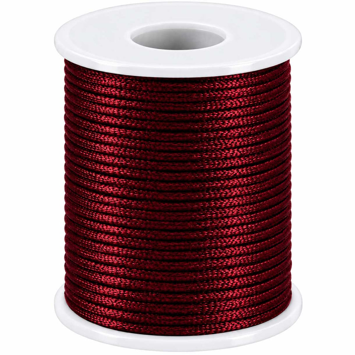 1.5 mm Dark Red Polyester Rattail Satin Cord/Thread 49.2 yd (45 m) 280-