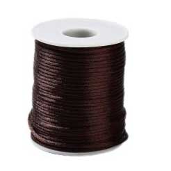 1.5 mm Coconut Brown Polyester Rattail Satin Cord/Thread 49.2 yd (45 m) 280-