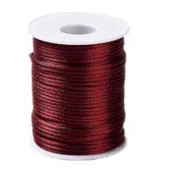 1.5 mm Dark Red Polyester Rattail Satin Cord/Thread 49.2 yd (45 m) 280-
