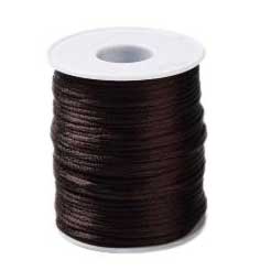 1.5 mm Saddle Brown Polyester Rattail Satin Cord/Thread 49.2 yd (45 m) 280-