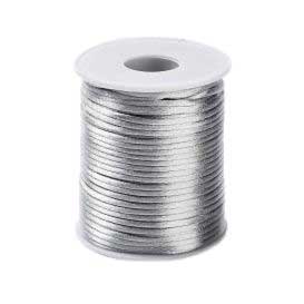 1.5 mm Silver Polyester Rattail Satin Cord/Thread 49.2 yd (45 m) 280-
