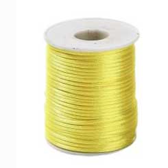 1.5 mm Yellow Polyester Rattail Satin Cord/Thread 49.2 yd (45 m) 280-