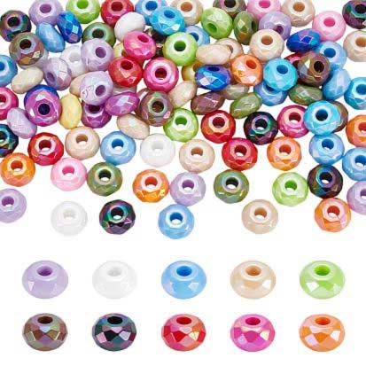 100 Pcs Faceted Opaque Acrylic Bead/Charm (1 set) 280-