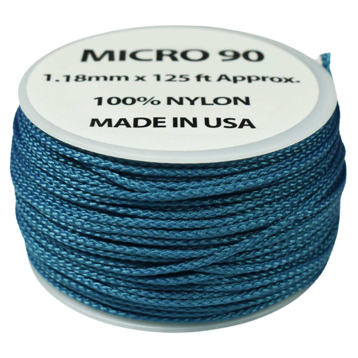 1.18 mm (3/64”) Micro Cord Caribbean Blue Made in the USA