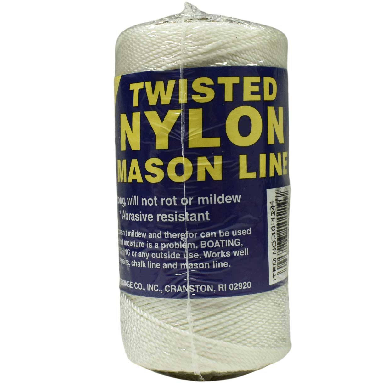 #12, 1.2 mm (3/64") White Twisted Nylon Mason Line 114 m (375 ft) T.W. Evans Cordage Co. Inc.