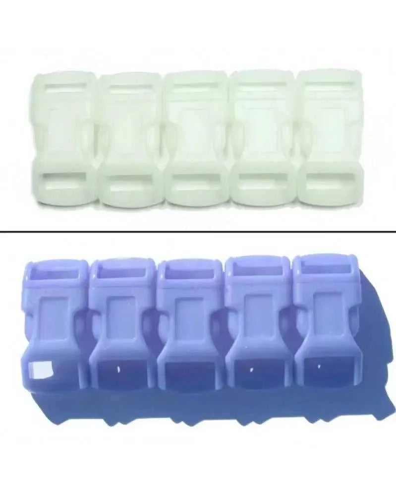 1/2" Blue Curved Color Changing Plastic Side Release Buckles (10 pack) Discounts Available paracordwholesale