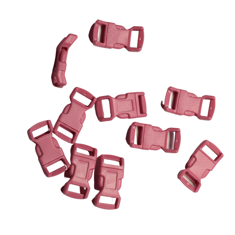 1/2" Pink Curved Side Release Plastic Buckles (10 pack) Discounts Available paracordwholesale