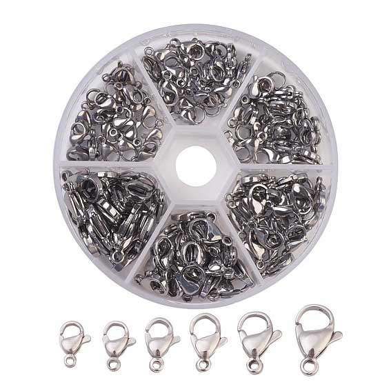 120 Pcs 304 Stainless Steel Variety Lobster Claw Set 280-