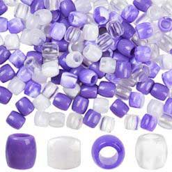 120 Pcs 4 Styles ABS Plastic Purple/White Imitation Pearl (1 Set) 280-