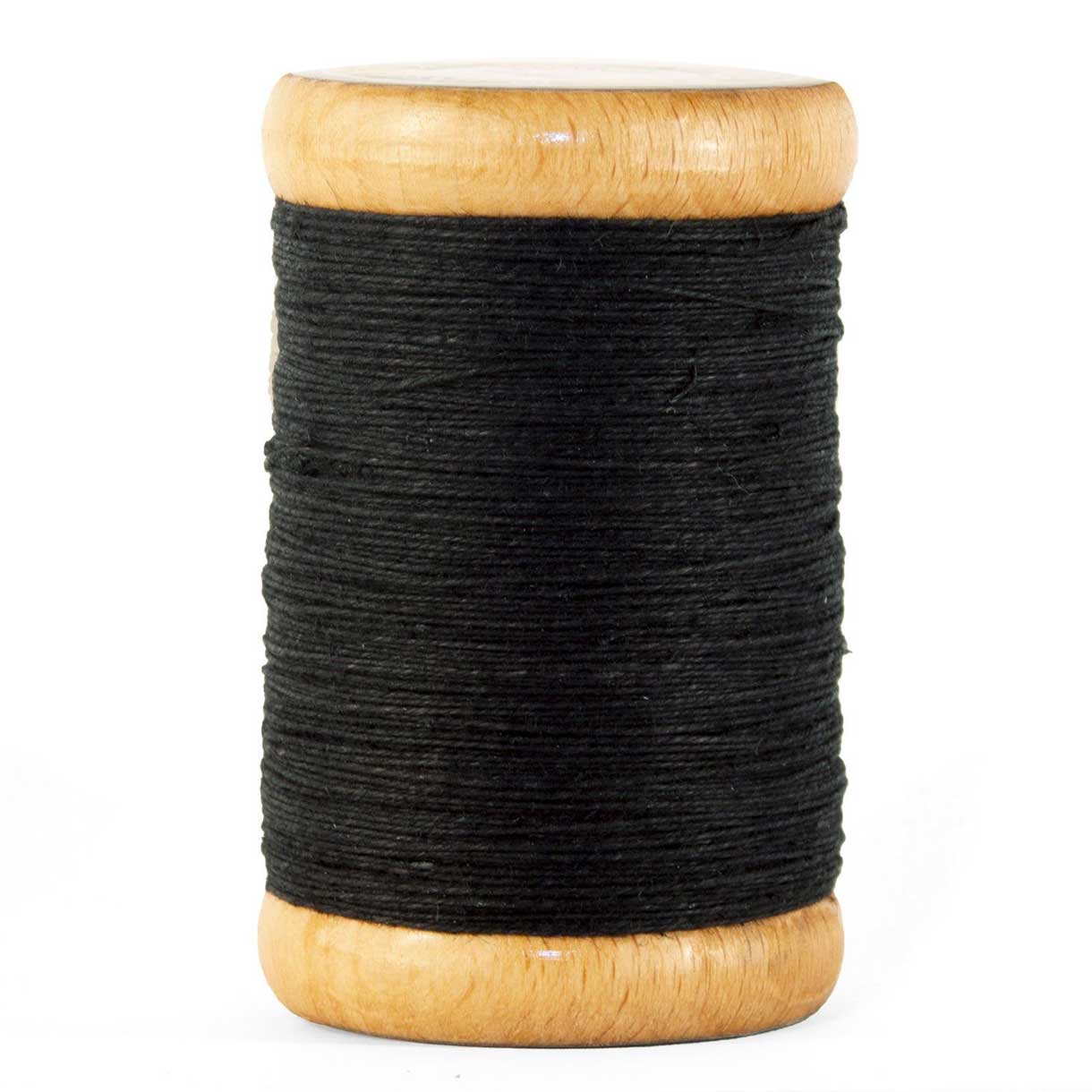 12/3(1 mm or 3/64") Black Premium Round Linen Thread 116m (381 ft or 127 yd) Hemptique