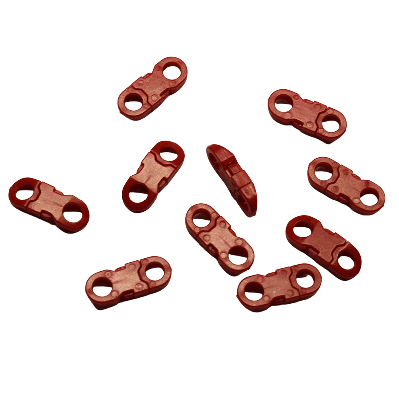 1/4" Bright Red Flat Plastic Side Release Buckles (10 Pack) Discounts Available paracordwholesale