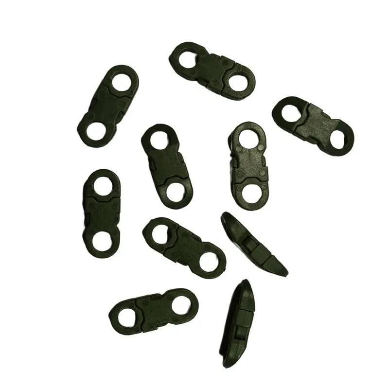1/4" Olive (OD) Flat Plastic Side Release Buckles (10 Pack) Discounts Available paracordwholesale