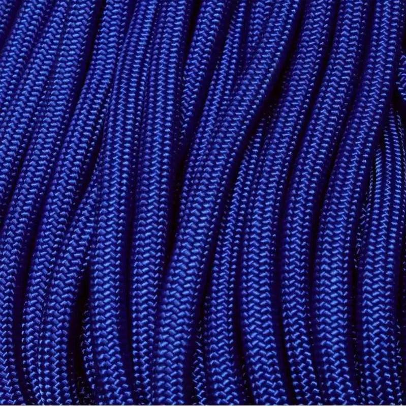 6.35 mm (1/4”) Nylon Paramax Rope Electric Blue Made in the USA Nylon/Nylon (100 ft) El Wood Braiding Co