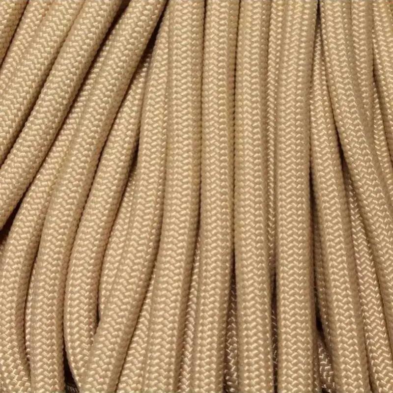 6.35 mm (1/4”) Nylon Paramax Rope Tan 380 Made in the USA Nylon/Nylon (100 ft) El Wood Braiding Co