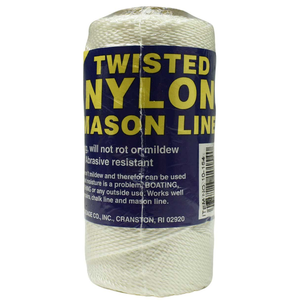 #15, 1.5 mm (1/16") White Twisted Nylon Mason Line 96 m (315 ft) T.W. Evans Cordage Co. Inc.