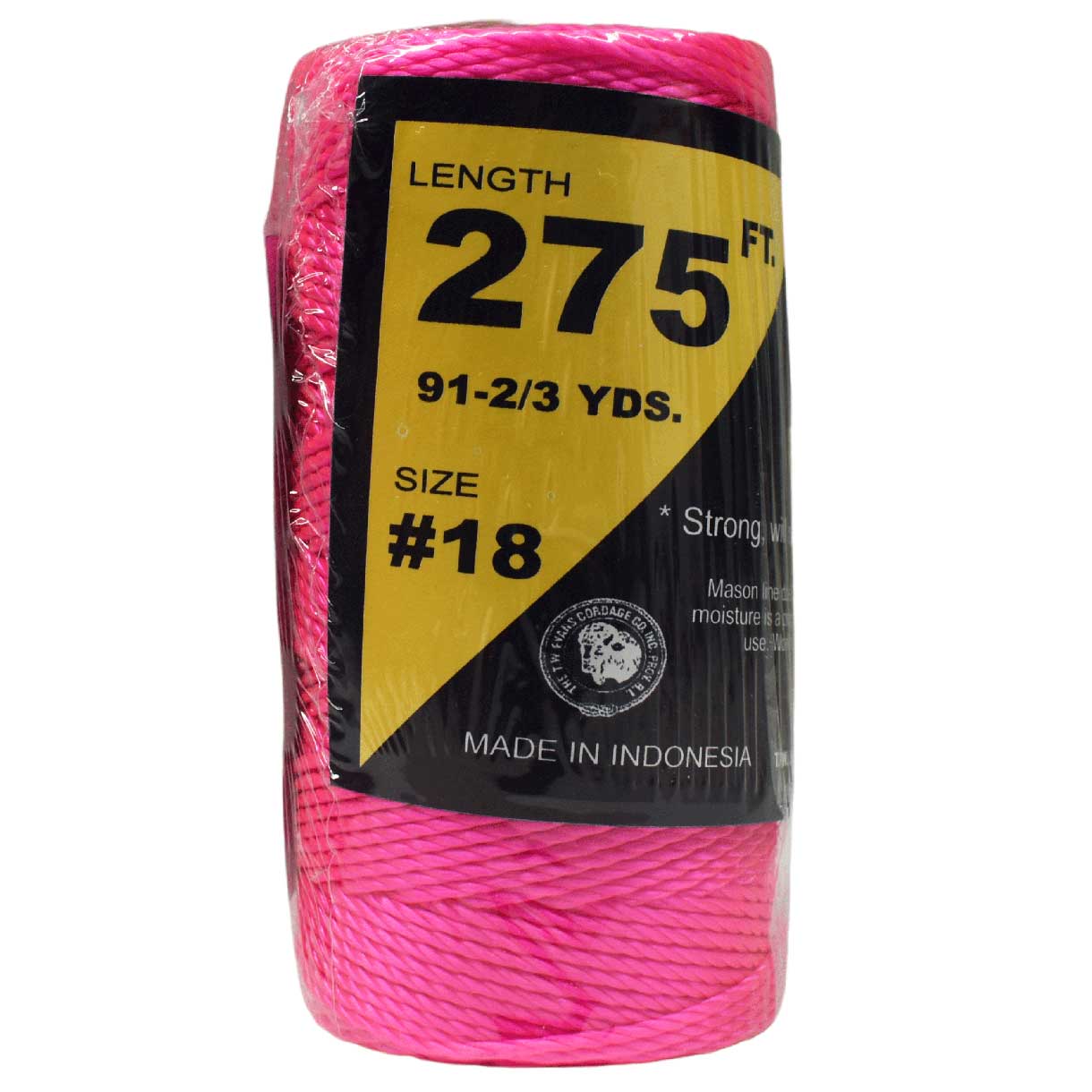 #18, 1.6 mm (1/16") Pink Twisted Nylon Mason Line 82 m (275 ft)