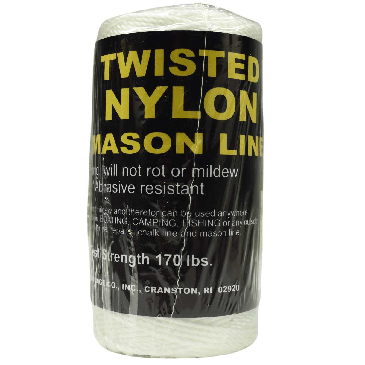 #18, 1.6 mm (1/16") White Twisted Nylon Mason Line 83 m (272 ft) T.W. Evans Cordage Co. Inc.