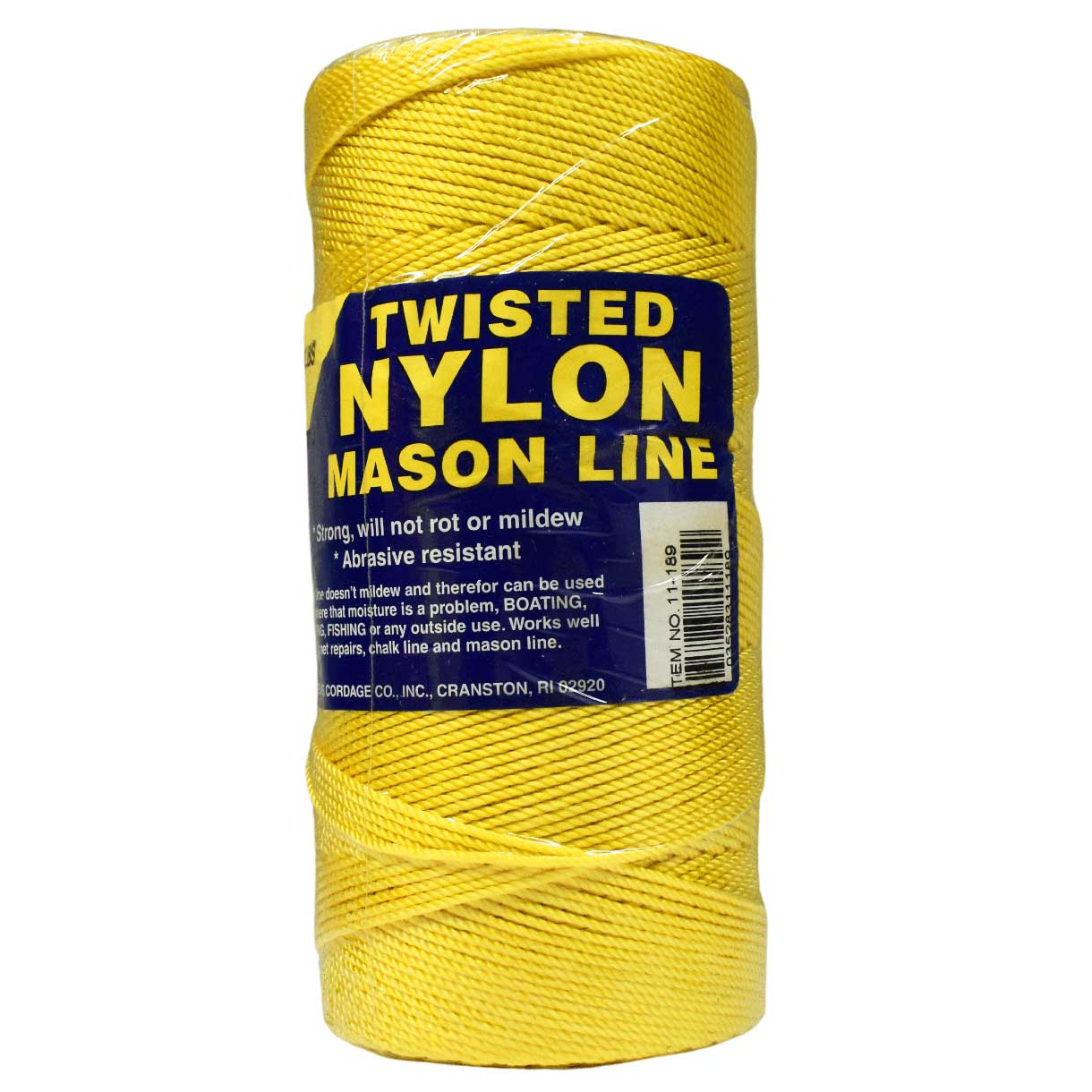 #18, 1.6 mm (1/16") Yellow Twisted Nylon Mason Line 320 m (1,050 ft) T.W. Evans Cordage Co. Inc.