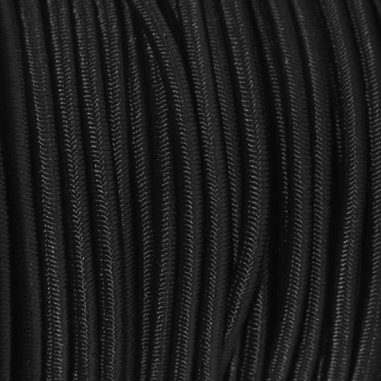 Black Shock/Bungee/Elastic Cord Nylon/Rubber (100 ft) El Wood Braiding Co