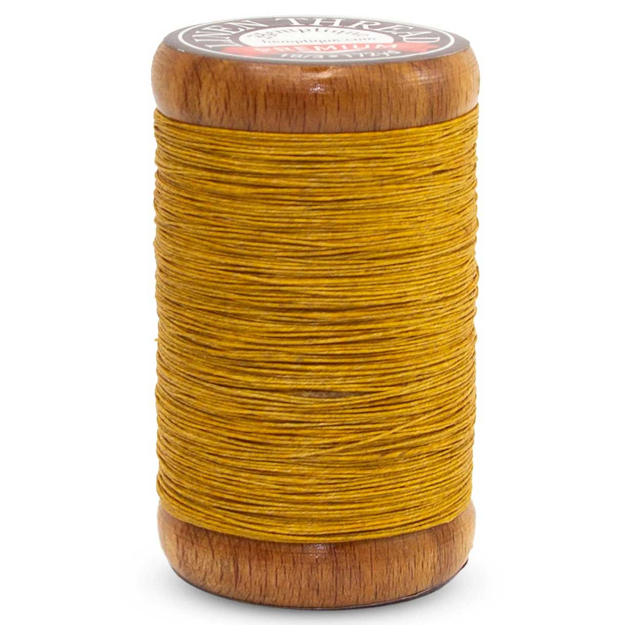18/3 (0.6 mm or 1/32") Gold Premium Round Linen Thread 157 m (516 ft or 172 yd) Hemptique