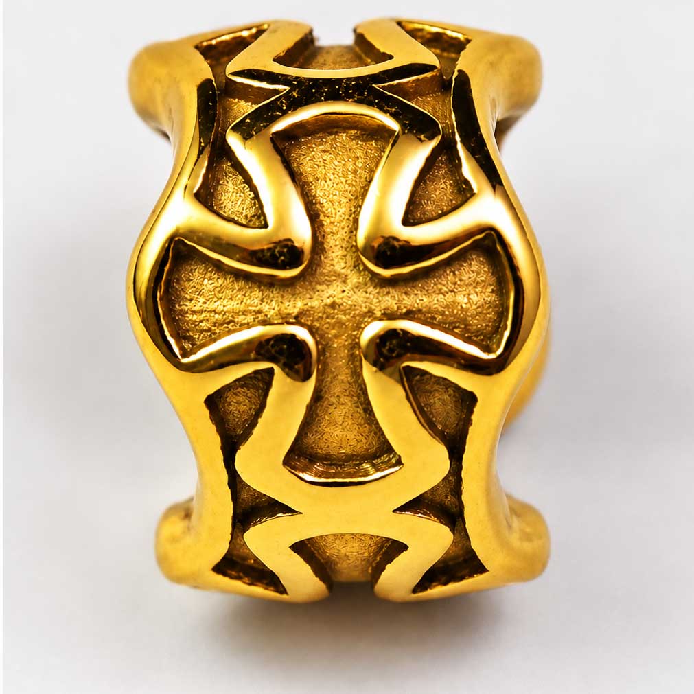 18K Gold Plated Cross Bead/Charm (2 Pack) 280-