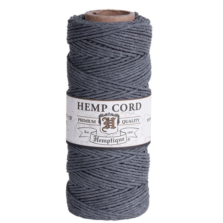 1 mm (3/64") Gray Hemp Twine/Cord Spool 62.5 m (205 ft) Hemptique