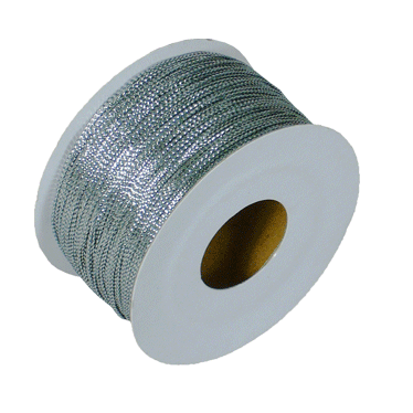 1 mm (3/64") Silver Tinsel Cord 131.5 m (144 yd) Harvest Imports