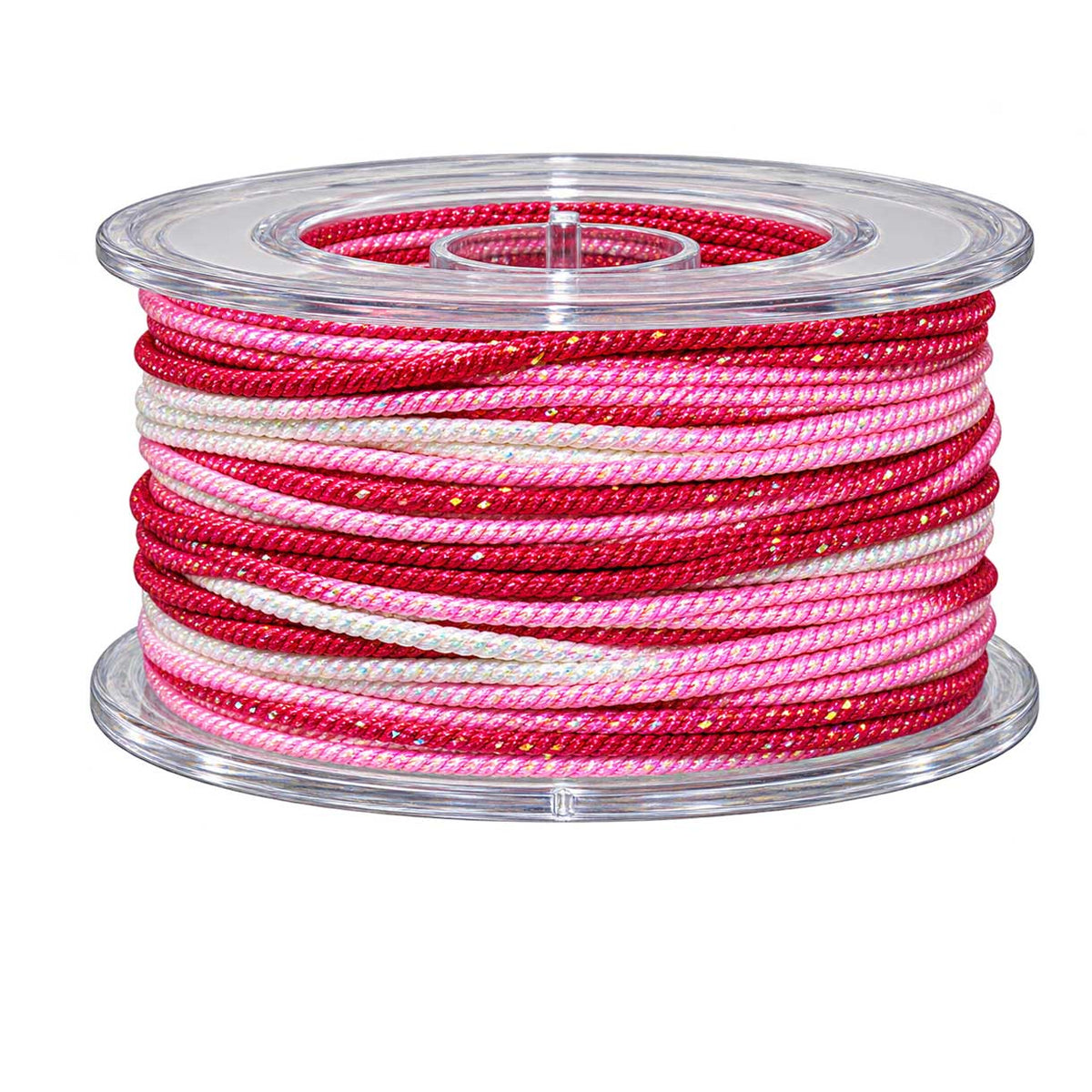 1 mm Cerise Metallic Segmented/Gradient Polyester Cord/Thread 29.5 yd (27 m) 280-