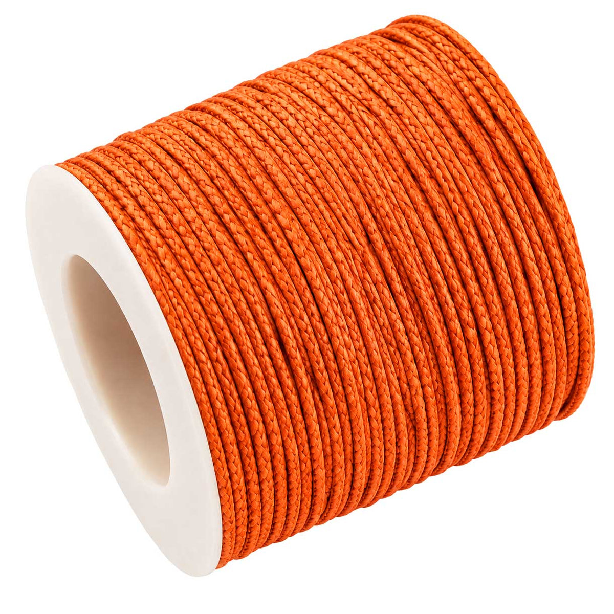 1 mm Dark Orange Round Waxed Poly/Cotton Cord/Thread 100 yd (91.4 m) 280-