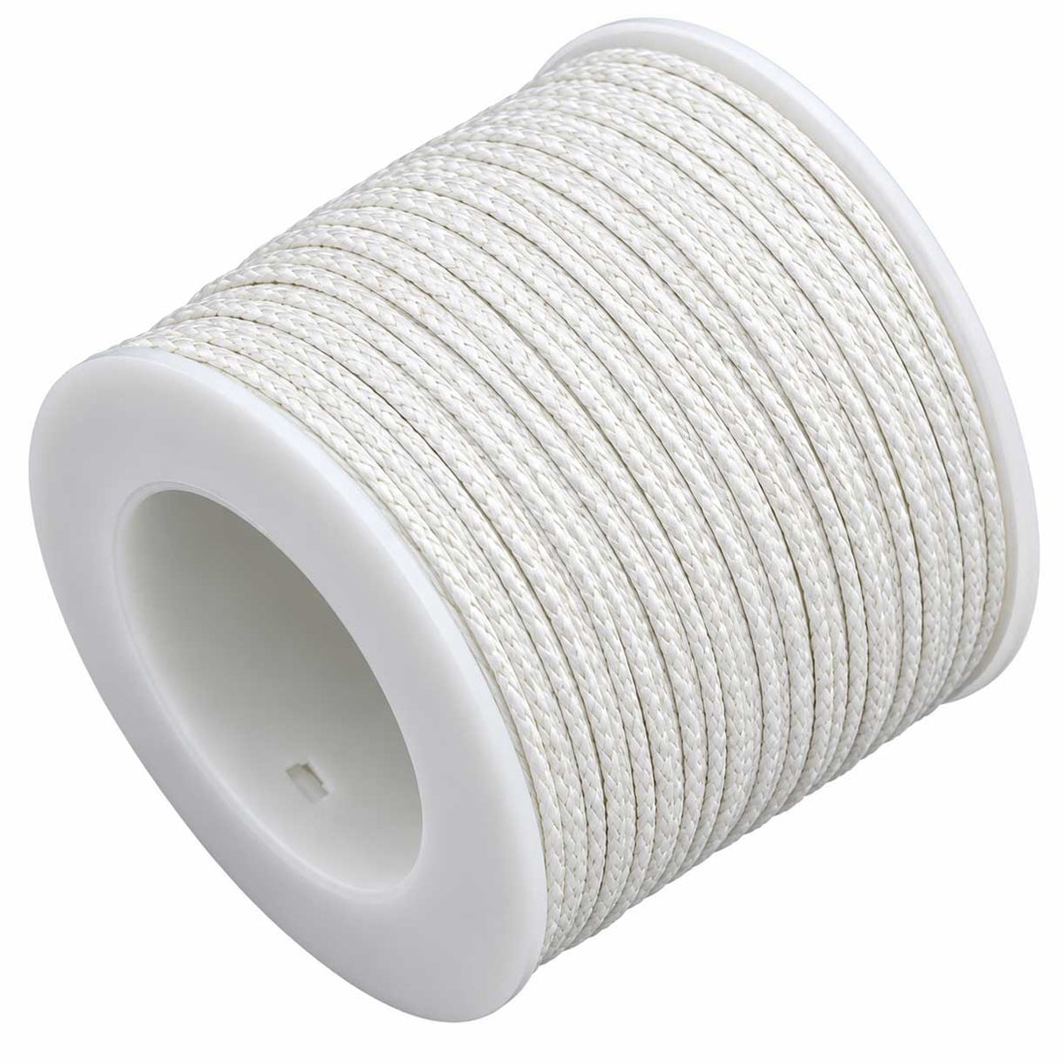 1 mm White Round Waxed Cotton Cord/Thread 100 yd (91.4 m) 280-