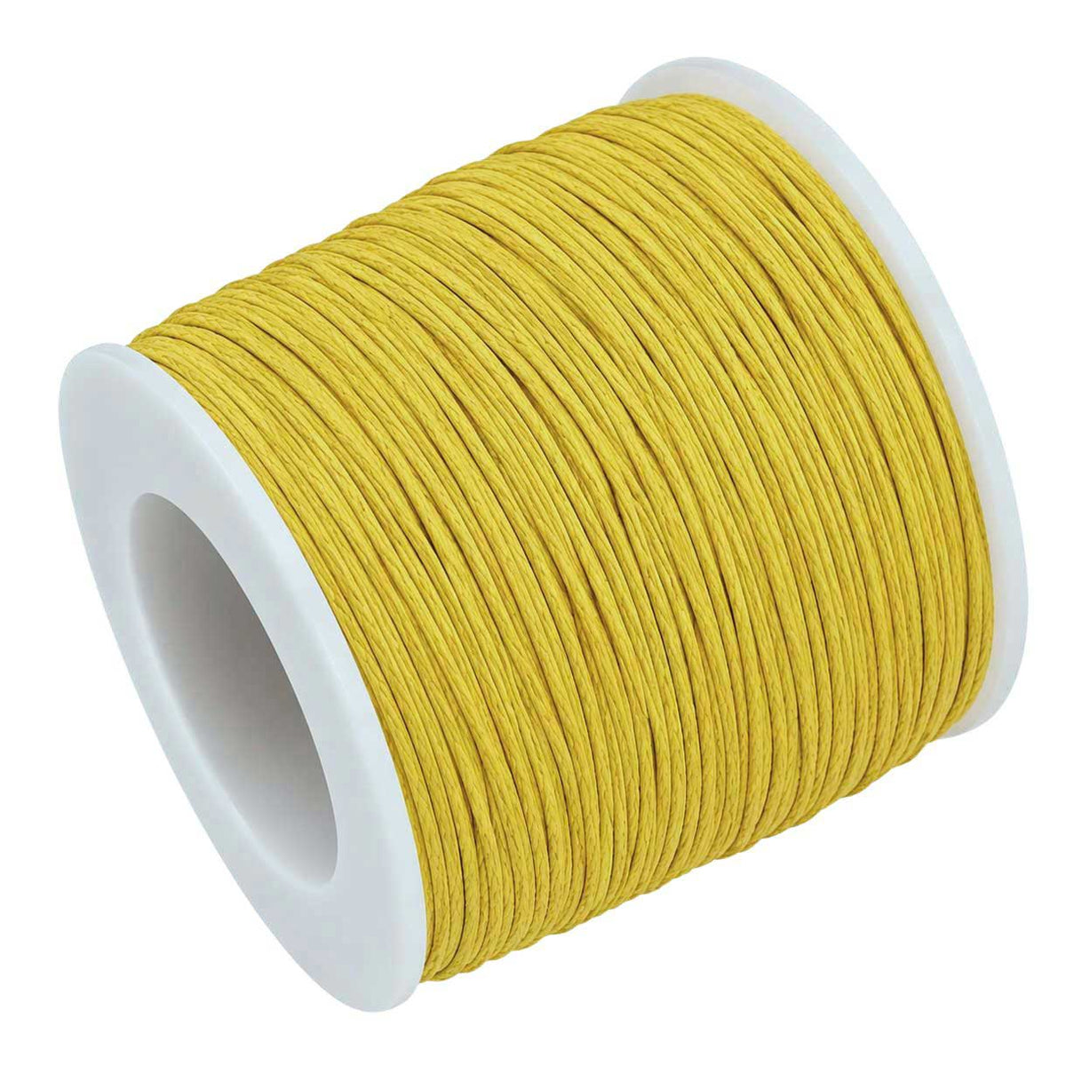 1 mm Yellow Round Waxed Cotton Cord/Thread 100 yd (91.4 m) 280-