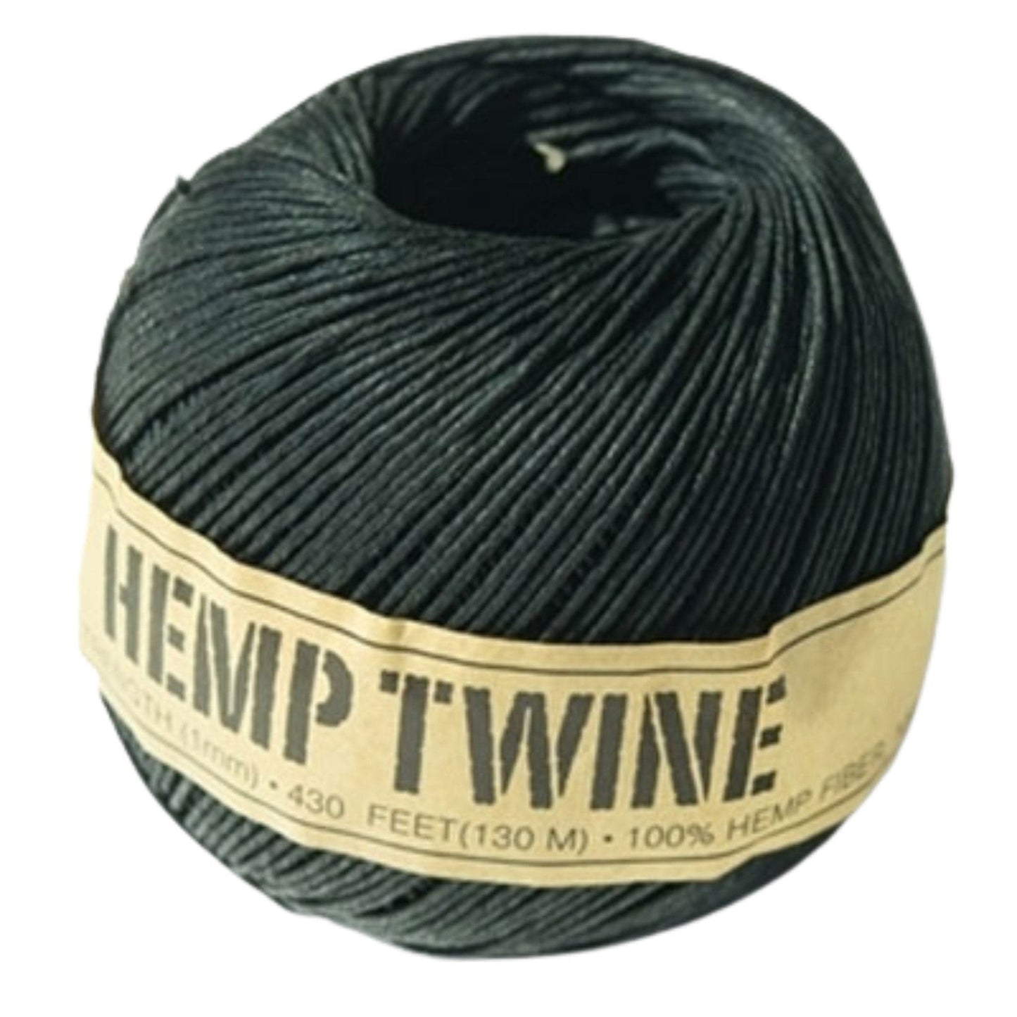 1 mm (3/64") Black Hemp Twine/Cord Ball 131 m (430 ft) Hemp Traders