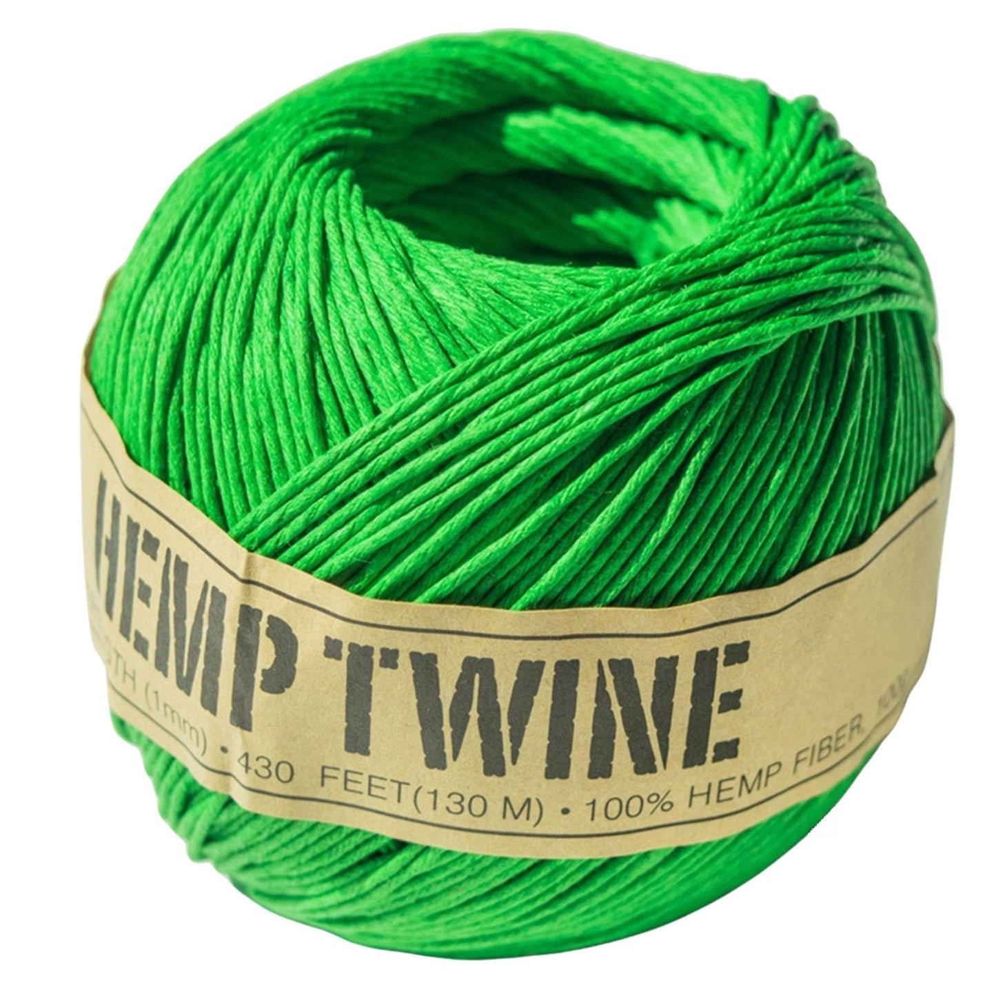 1 mm (3/64") Green Hemp Twine/Cord Ball 131 m (430 ft) Hemp Traders